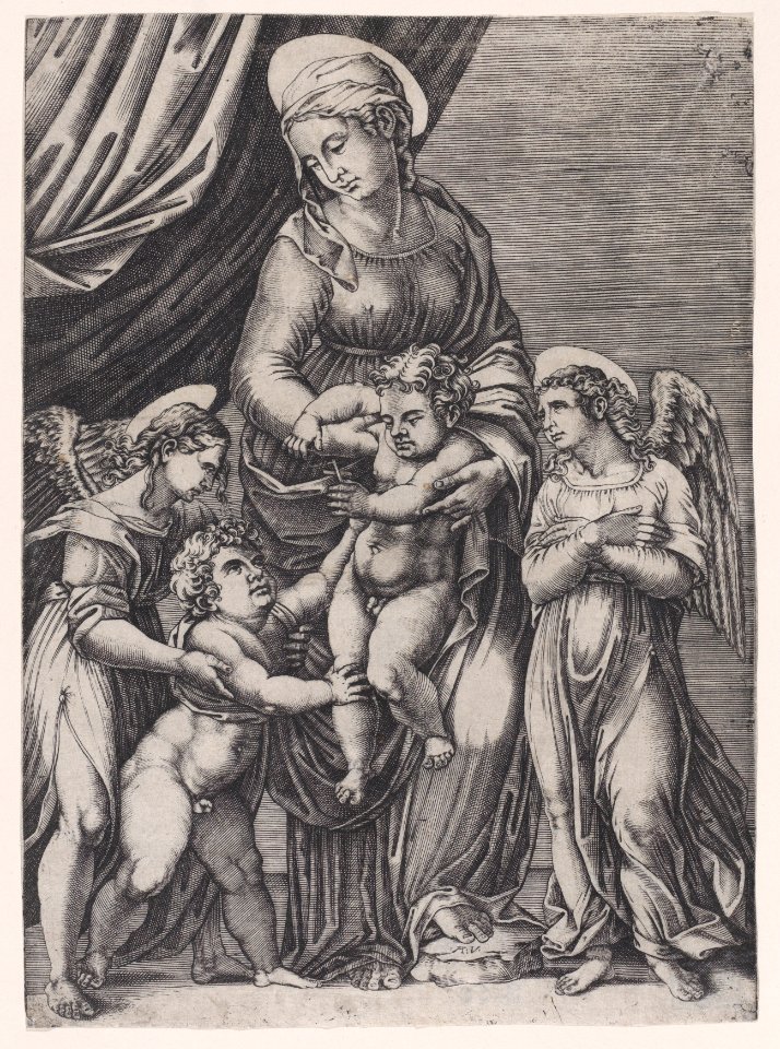 The Virgin, the Infant Christ, Infant Saint John, and Two Angels Met DP888576