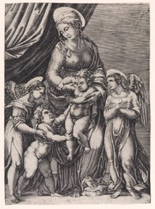 The Virgin, the Infant Christ, Infant Saint John, and Two Angels Met DP888576