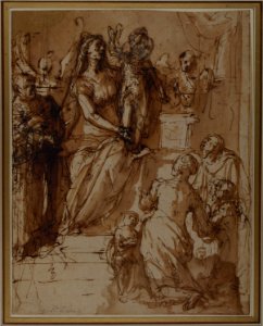 The Virgin and Child with Saint Joseph, Attendant Angels, and a Group of Supplicants MET 68.106.2 RECTO