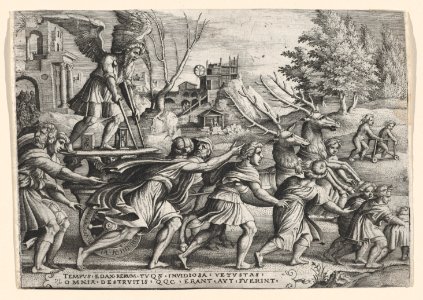 The Triumph of Time on Fame, from The Triumphs of Petrarch MET DP867557