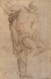The Unrepentant Thief on the Cross, Study of a Child's Head at Lower Left, and of an Ear at Lower Right Border MET 1972.118.7