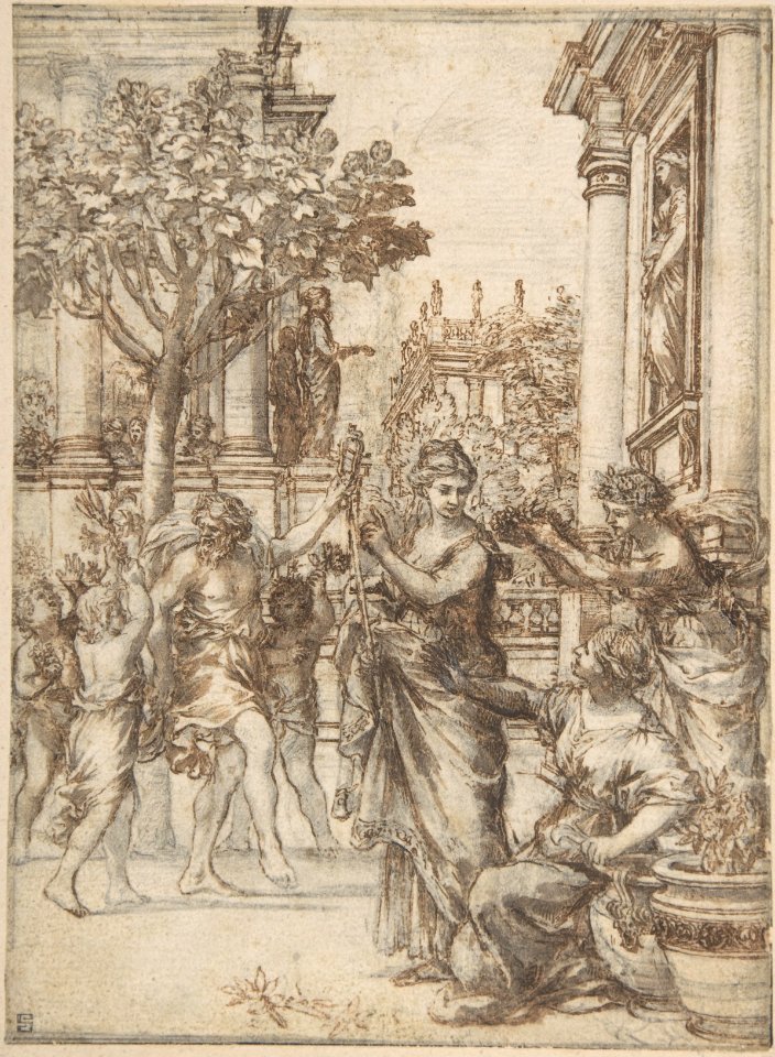 The Triumph of Nature Over Art (design for an engraving of 'De Florum Cultura') MET DP809207