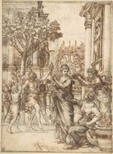 The Triumph of Nature Over Art (design for an engraving of 'De Florum Cultura') MET DP809207