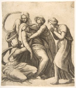 The Virgin fainting and being supported in the arms of the holy women MET DP812415