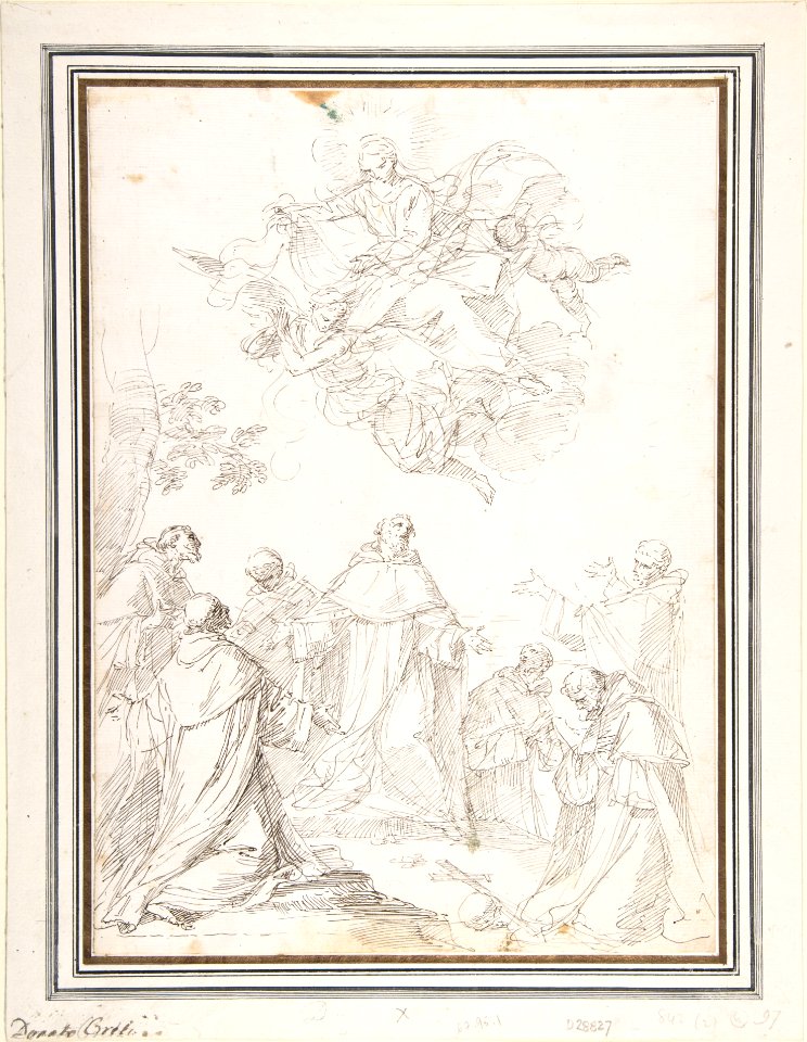 The Virgin Bringing the Habit to the Seven Founding Fathers of the Servite Order MET DP809288
