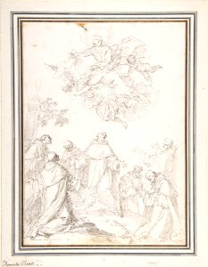 The Virgin Bringing the Habit to the Seven Founding Fathers of the Servite Order MET DP809288