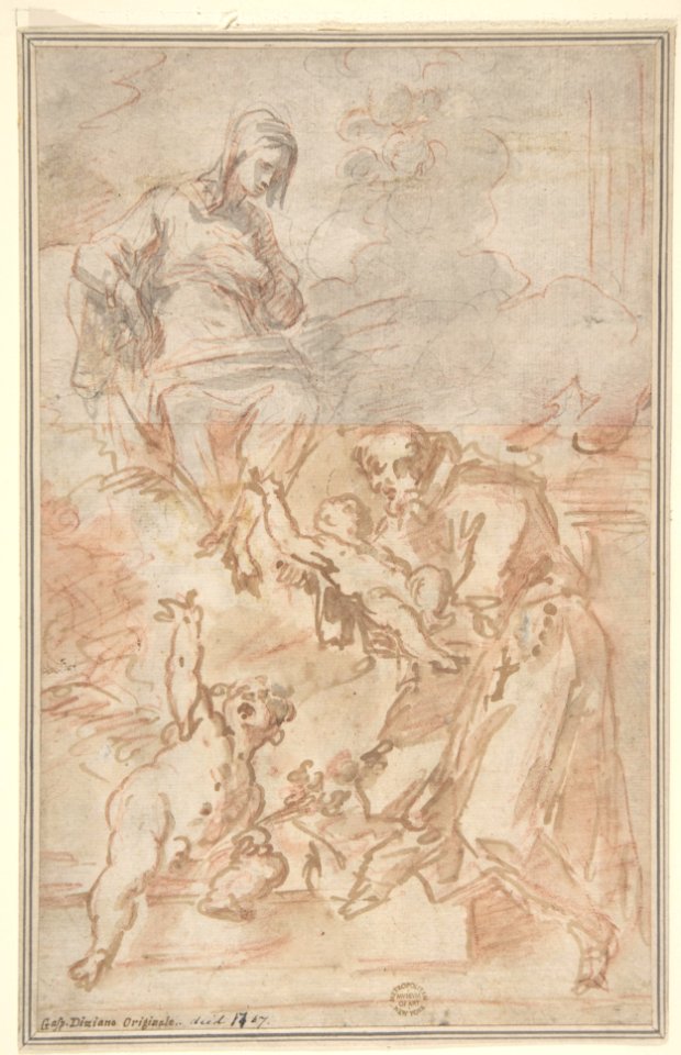The Virgin Entrusting the Christ Child to Saint Francis of Assisi MET DP809420