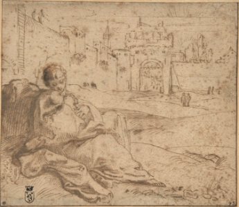 The Virgin and Child Resting Outside a City Gate MET DP808298