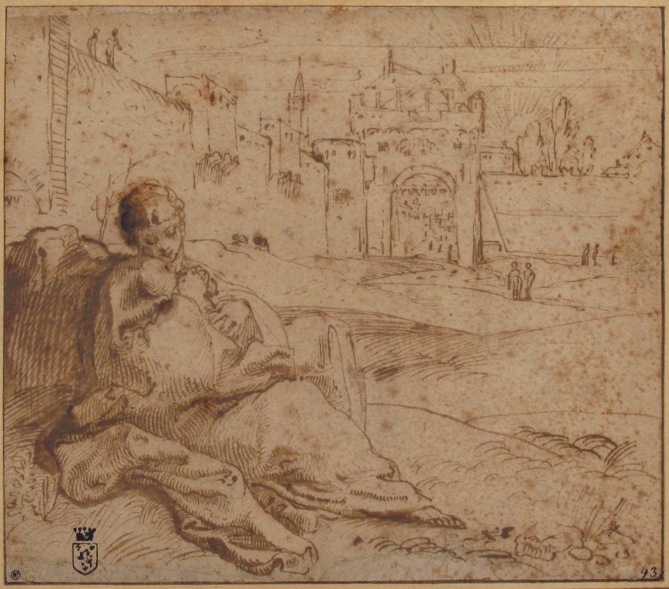 The Virgin and Child Resting Outside a City Gate MET 1972.137.2