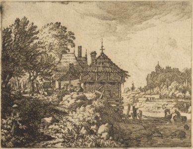 The Two Boats Approach a Hut MET DP837560