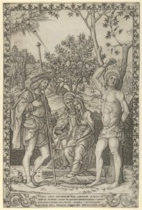 The Virgin and Child on the lap of St. Anne, with St. Roch and St. Sebastian MET DP851667