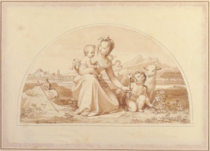 The Virgin and Child with the Infant John the Baptist and a Lamb in a Landscape MET 1979.480.1