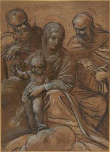 The Virgin and Child with Two Male Saints MET DP809052. Free illustration for personal and commercial use.