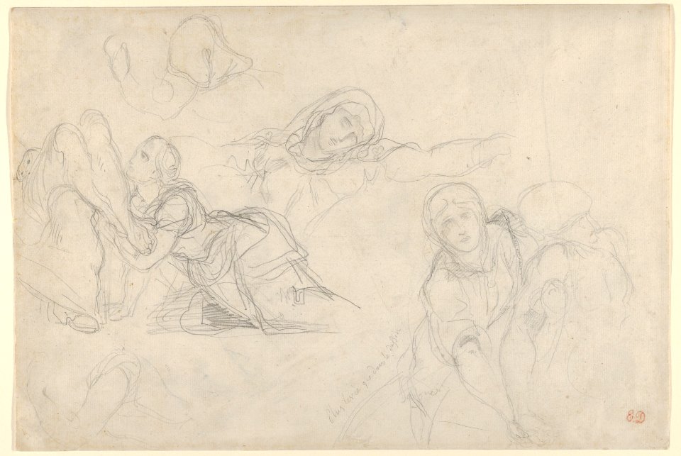 The Virgin and Holy Women, studies for "The Lamentation" MET DP836019