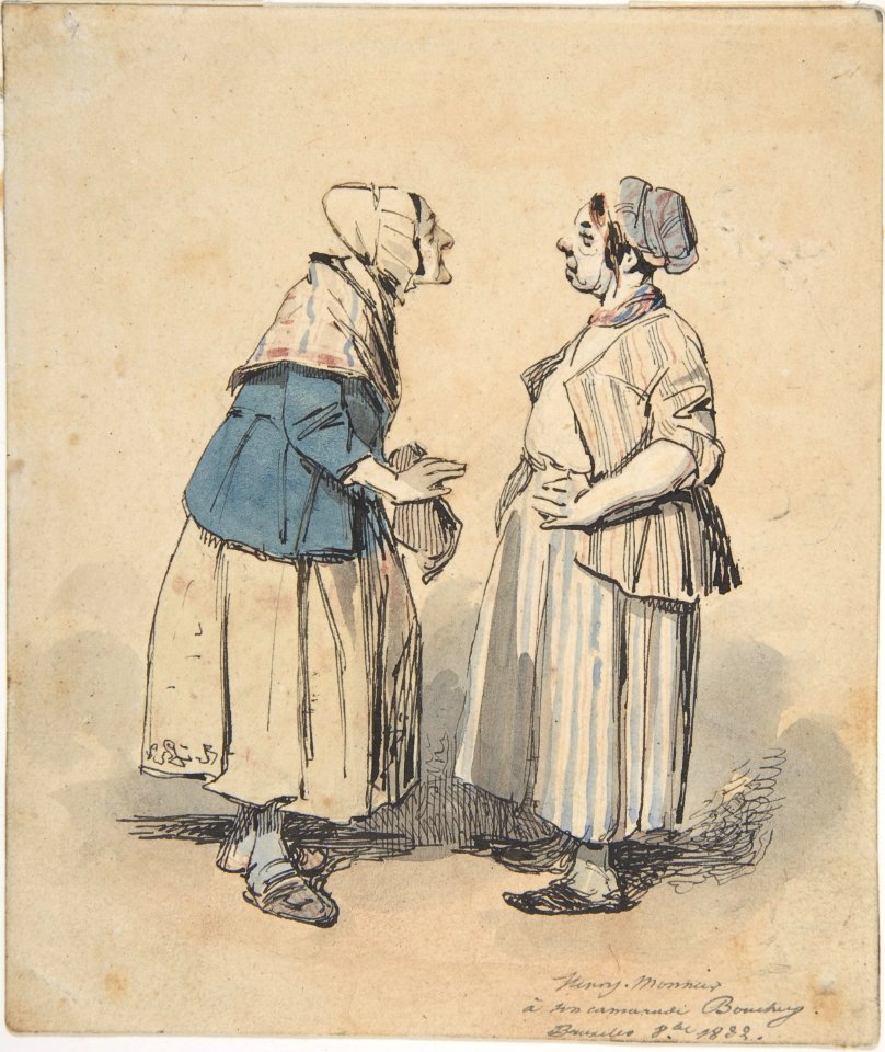 The Two Gossips (Les Deux Commères), Henry Monnier, 1832