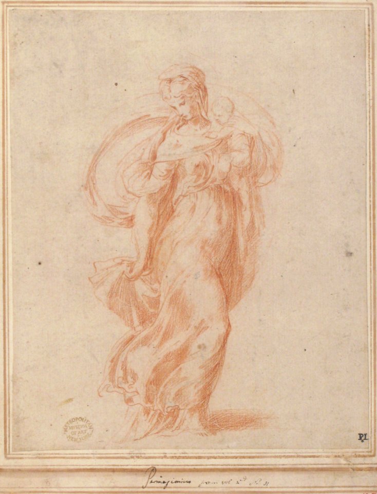 The Virgin Walking to the Right Carrying the Christ Child MET 19.76.4