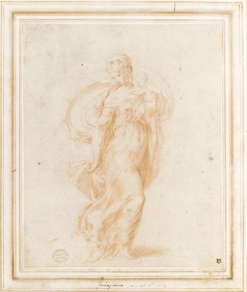 The Virgin Walking to the Right Carrying the Christ Child MET DR261
