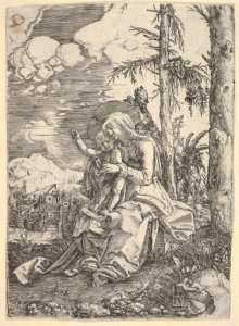 The Virgin with the Blessing Child in a Landscape MET DP833048