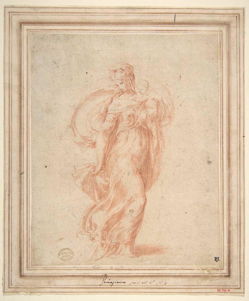 The Virgin Walking to the Right Carrying the Christ Child MET DP810970