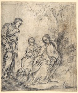 The Youthful Baptist with his Parents MET DP800116