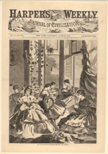 The War – Making Havelocks for the Volunteers (Harper's Weekly, Vol. V) MET DP831344