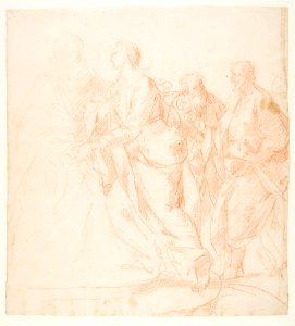 The Visitation of Our Lady (Luke 1-39-56)(recto); Zachariah (verso) MET DP812229