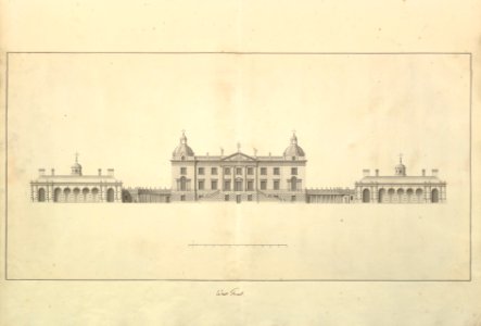 The West Front of Houghton Hall, Norfolk, Elevation MET DP829079