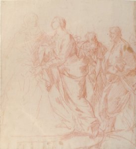 The Visitation of Our Lady (Luke 1-39-56)(recto); Zachariah (verso) MET 1986.49 RECTO