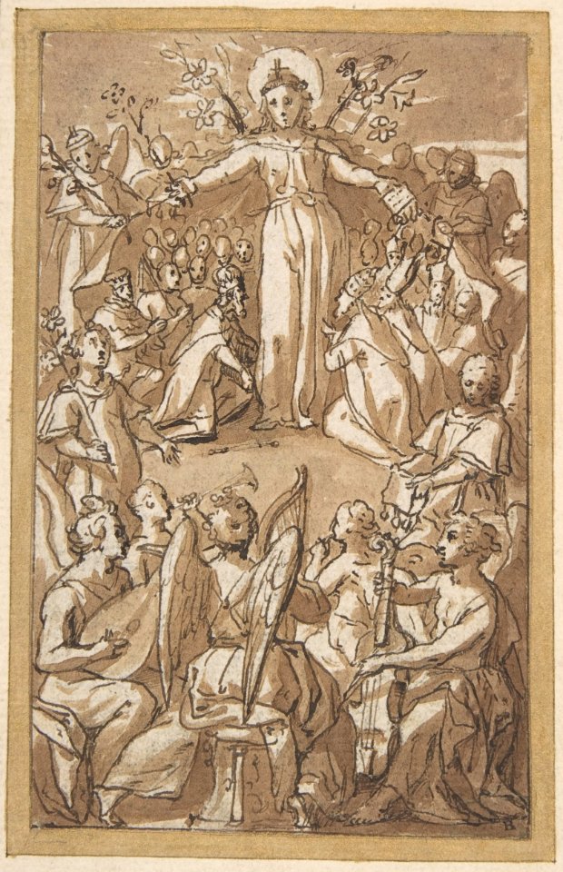 The Virgin Surrounded by Angels and Representatives of Secular and Ecclesiastical Authorities MET DP801392