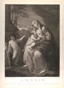 The Virgin suckling the infant Christ, the young Saint John the Baptist standing at left, after Reni MET DP841185