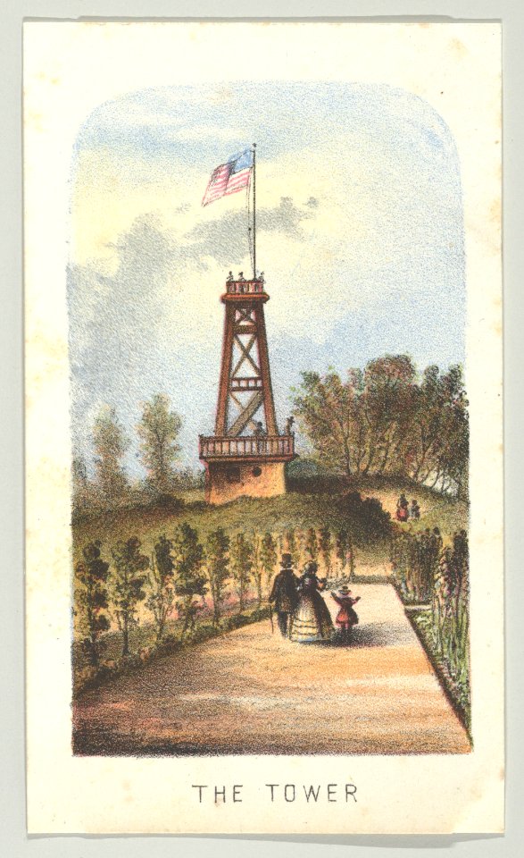 The Tower, from the series, Views in Central Park, New York, Part 2, Louis Prang, 1864
