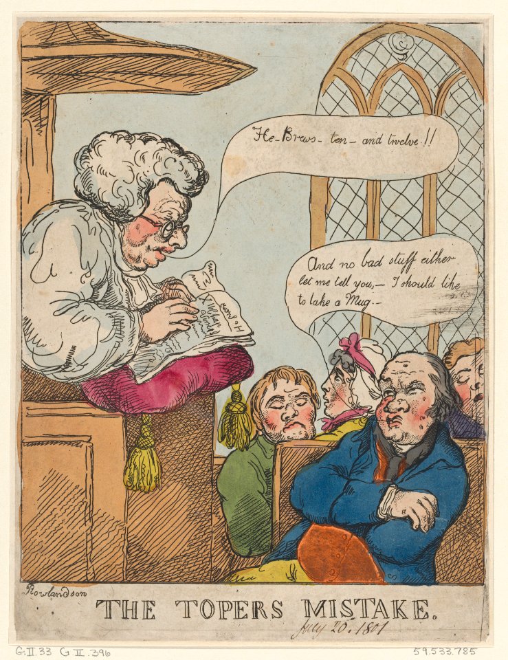 The Toper's Mistake, Thomas Rowlandson, 20 July 1801