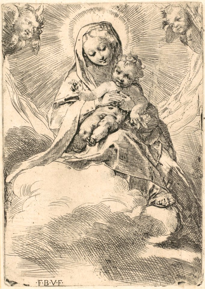 The Virgin seated on a cloud MET DP102201