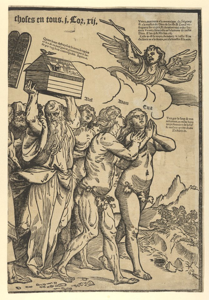 The Triumph of Christ- the last sheet on the right showing Adam and Eve who lead the procession MET DP853457