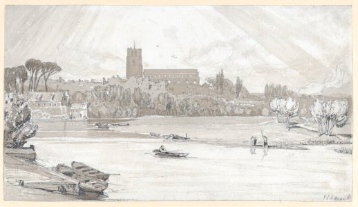 The Town of Beccles from the Bridge MET DP876551