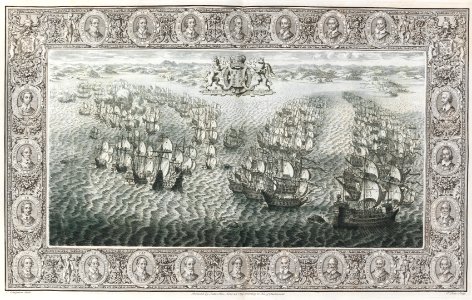 The Tapestry Hangings of the House of Lords Representing the Several Engagements Between the English and Spanish Fleets... MET DP148575