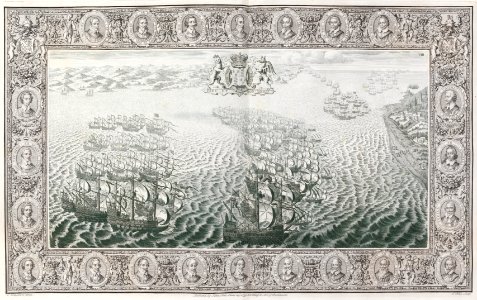 The Tapestry Hangings of the House of Lords Representing the Several Engagements Between the English and Spanish Fleets... MET DP148577