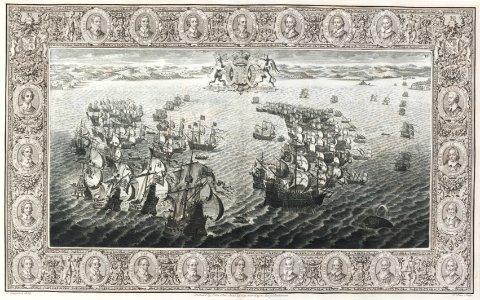 The Tapestry Hangings of the House of Lords Representing the Several Engagements Between the English and Spanish Fleets... MET DP148570