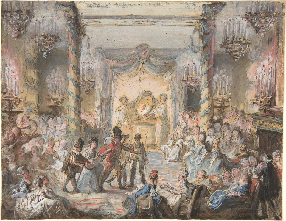Theatrical Divertissement Offered at a Gala Evening Party MET DP808114