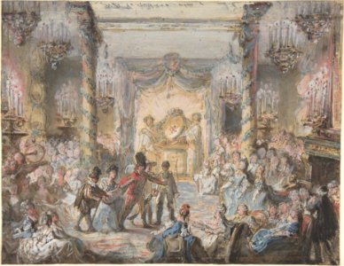 Theatrical Divertissement Offered at a Gala Evening Party MET DP808114