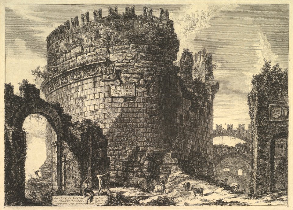 The tomb of Caecilia Metella, from Vedute di Roma (Roman Views) MET DP828230