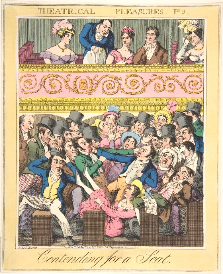 Theatrical Pleasures, Plate 2- Contending for a Seat MET DP808707