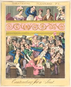 Theatrical Pleasures, Plate 2- Contending for a Seat MET DP808707