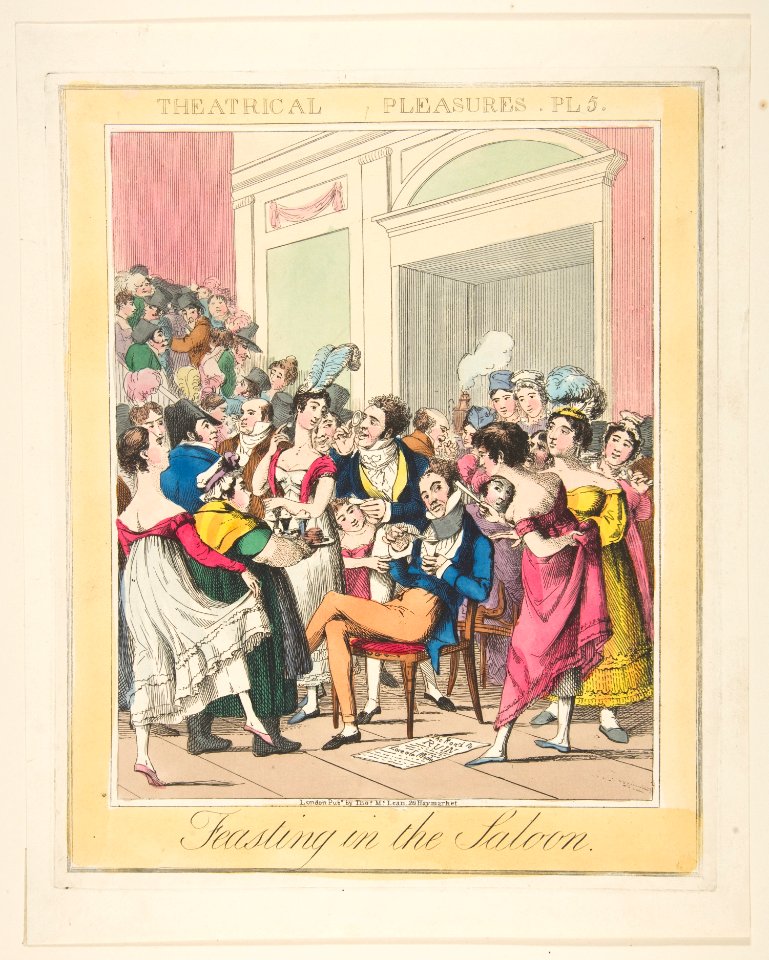 Theatrical Pleasures, Plate 5- Feasting in the Saloon MET DP818376