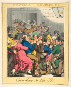 Theatrical Pleasures, Plate 1- Crowding to the Pit MET DP818381