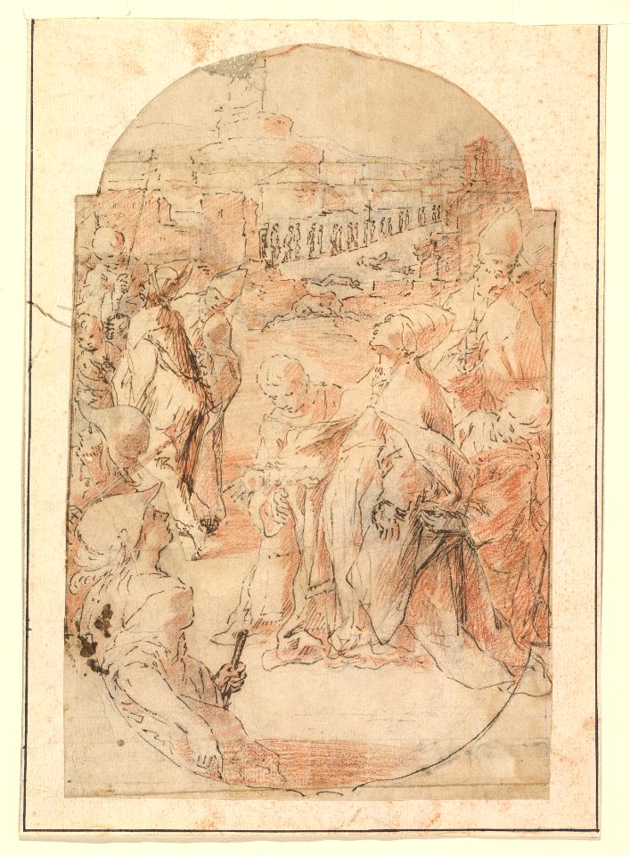 The Consecration of the Site of a Church in Rome by a Pope ("The Miracle of Saint Mary of the Snows"?). MET DP819303
