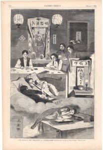 The Chinese in New York – Scene in a Baxter Street Club-House – Drawn by Winslow Homer (Harper's Weekly, Vol. XVIII) MET DP875357