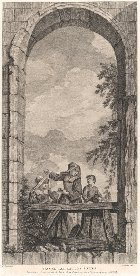 The Chapel of the Enfants-Trouvés in Paris- Religieuses et garçonnets regardant la crèche MET DP876573