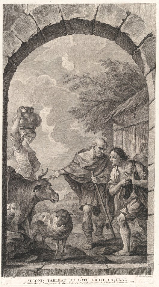 The Chapel of the Enfants-Trouvés in Paris: Groupe des bergers devant une chaumière, Charles-Joseph Natoire, 1757