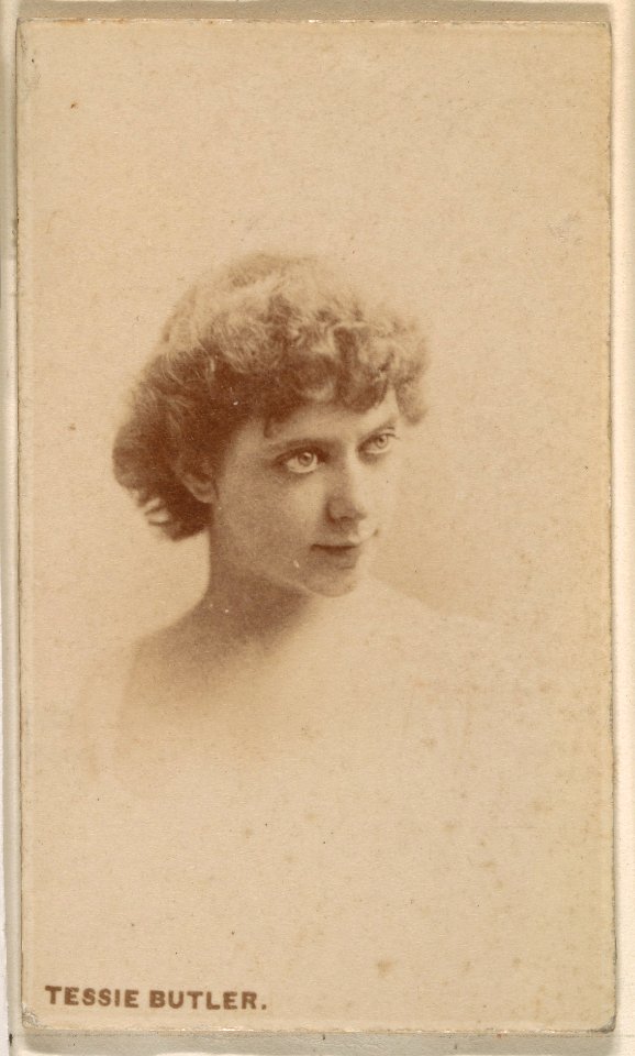 Tessie Butler, from the Actresses series (N246), Type 1, issued by Kinney Brothers to promote Sporting Extra Cigarettes MET DP859986